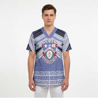 Personalised Tonga Apifoou College Scrub Top Polynesian Ngatu Tribal LT9 - Polynesian Pride