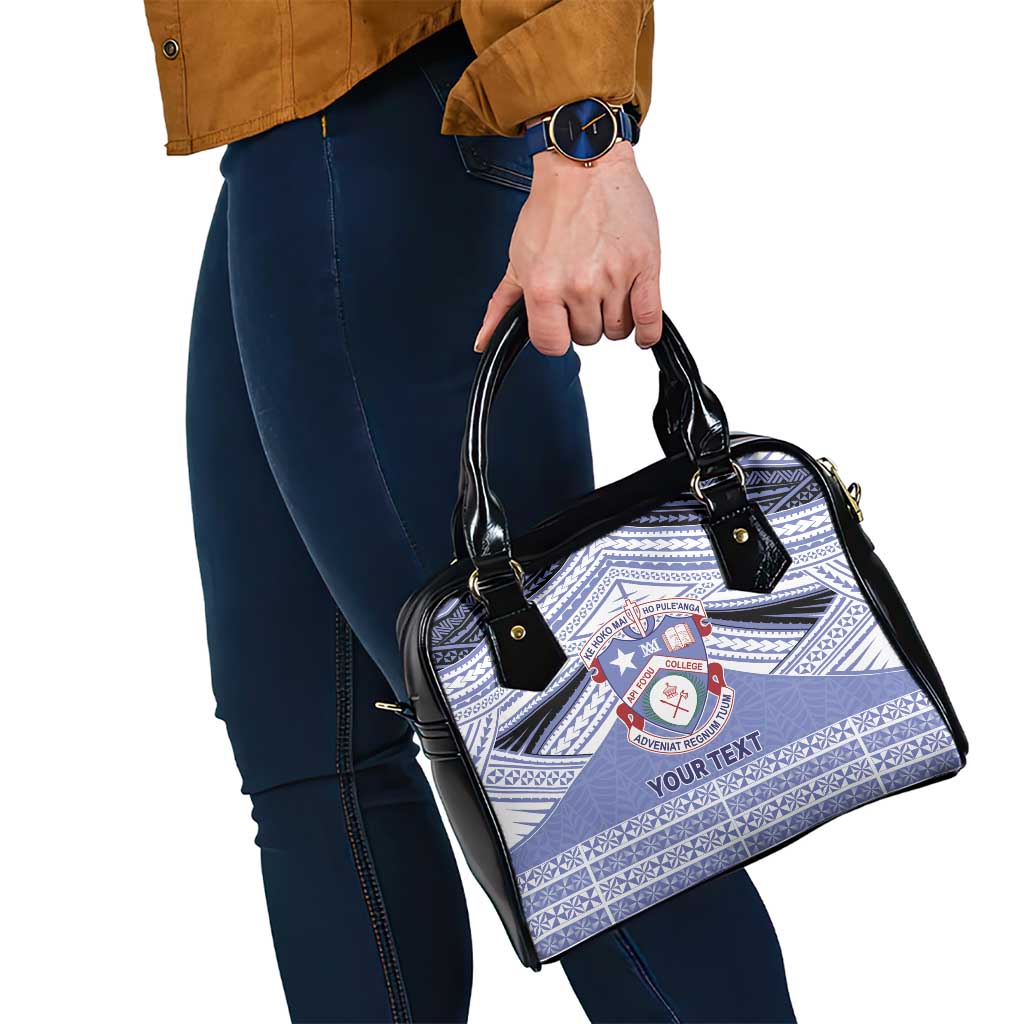 Personalised Tonga Apifoou College Shoulder Handbag Polynesian Ngatu Tribal