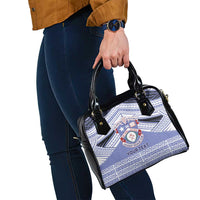 Personalised Tonga Apifoou College Shoulder Handbag Polynesian Ngatu Tribal