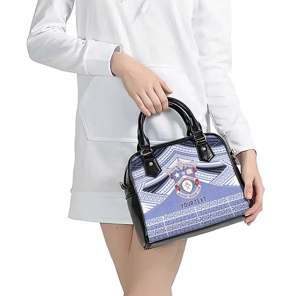 Personalised Tonga Apifoou College Shoulder Handbag Polynesian Ngatu Tribal