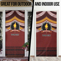 Personalised Tonga Beulah College Door Cover Polynesian Ngatu Tribal - Polynesian Pride