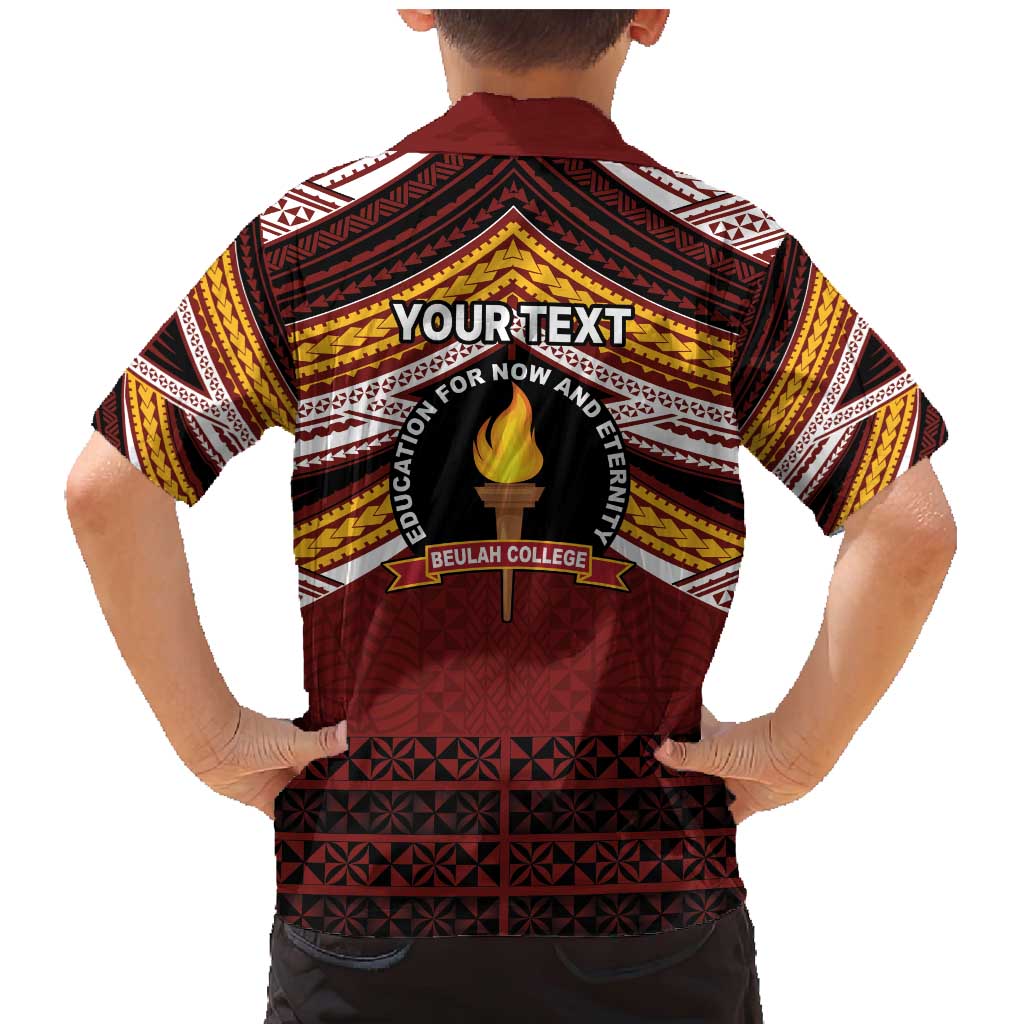 Personalised Tonga Beulah College Family Matching Mermaid Dress and Hawaiian Shirt Polynesian Ngatu Tribal LT9 - Polynesian Pride