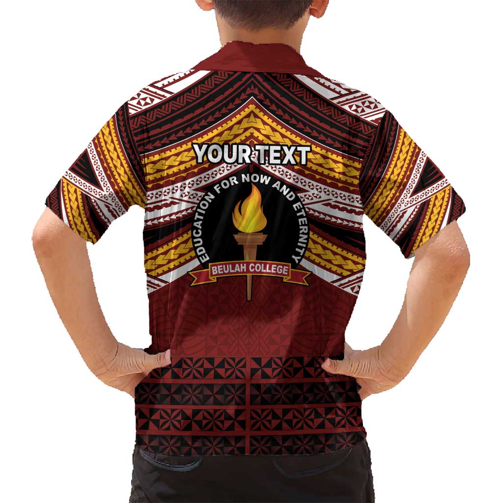 Personalised Tonga Beulah College Family Matching Puletasi and Hawaiian Shirt Polynesian Ngatu Tribal LT9 - Polynesian Pride