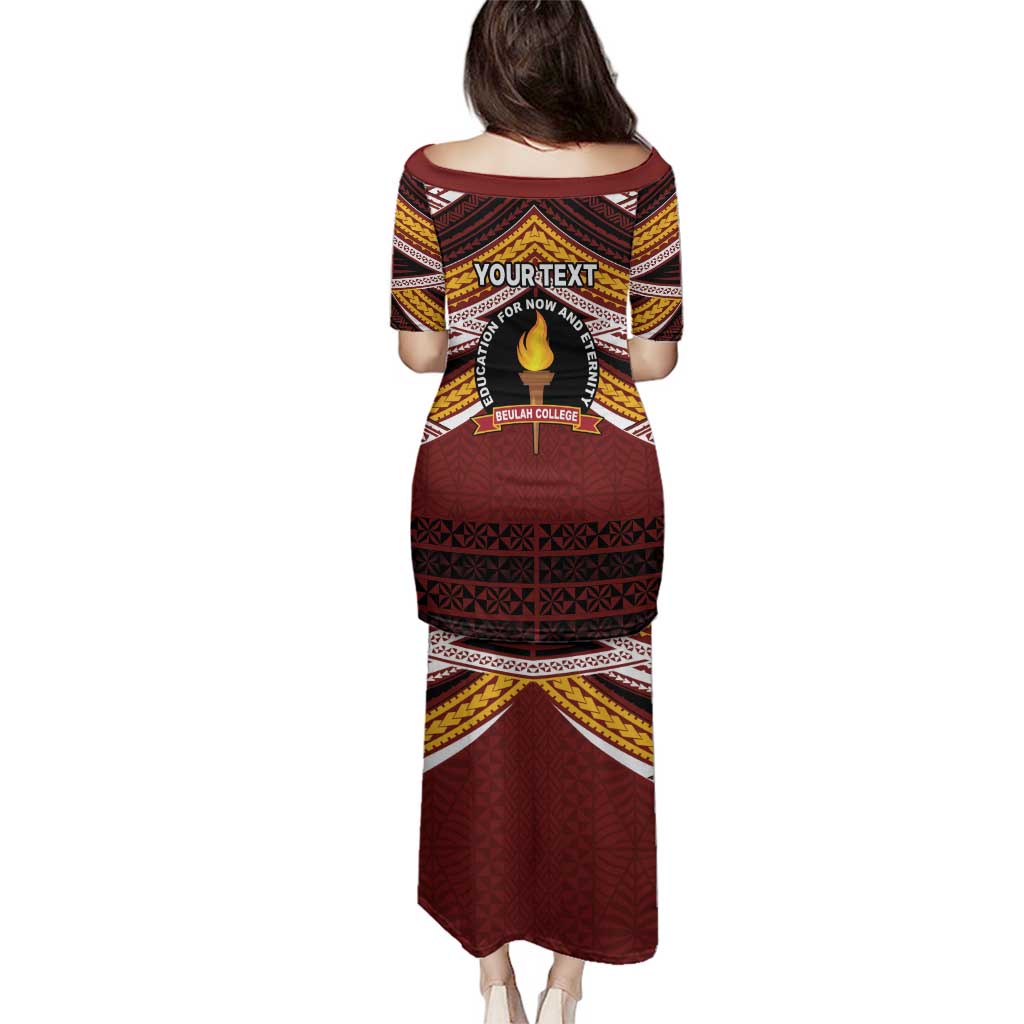 Personalised Tonga Beulah College Family Matching Puletasi and Hawaiian Shirt Polynesian Ngatu Tribal LT9 - Polynesian Pride
