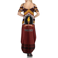 Personalised Tonga Beulah College Summer Maxi Dress Polynesian Ngatu Tribal LT9 - Polynesian Pride
