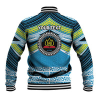 Personalised Tonga Lavengamalie College Baseball Jacket Polynesian Ngatu Tribal