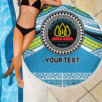Personalised Tonga Lavengamalie College Beach Blanket Polynesian Ngatu Tribal LT9 - Polynesian Pride