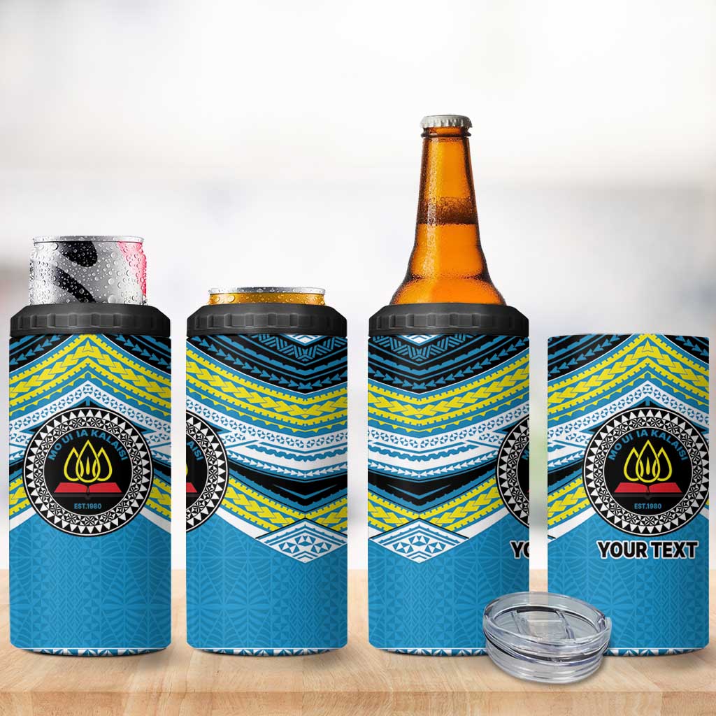 Personalised Tonga Lavengamalie College 4 in 1 Can Cooler Tumbler Polynesian Ngatu Tribal LT9 - Polynesian Pride