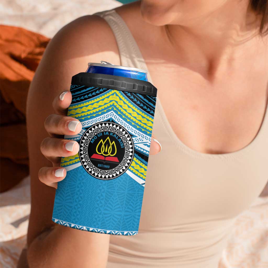 Personalised Tonga Lavengamalie College 4 in 1 Can Cooler Tumbler Polynesian Ngatu Tribal LT9 - Polynesian Pride