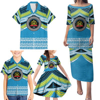 Personalised Tonga Lavengamalie College Family Matching Puletasi and Hawaiian Shirt Polynesian Ngatu Tribal LT9 - Polynesian Pride