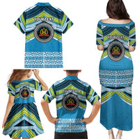 Personalised Tonga Lavengamalie College Family Matching Puletasi and Hawaiian Shirt Polynesian Ngatu Tribal LT9 - Polynesian Pride