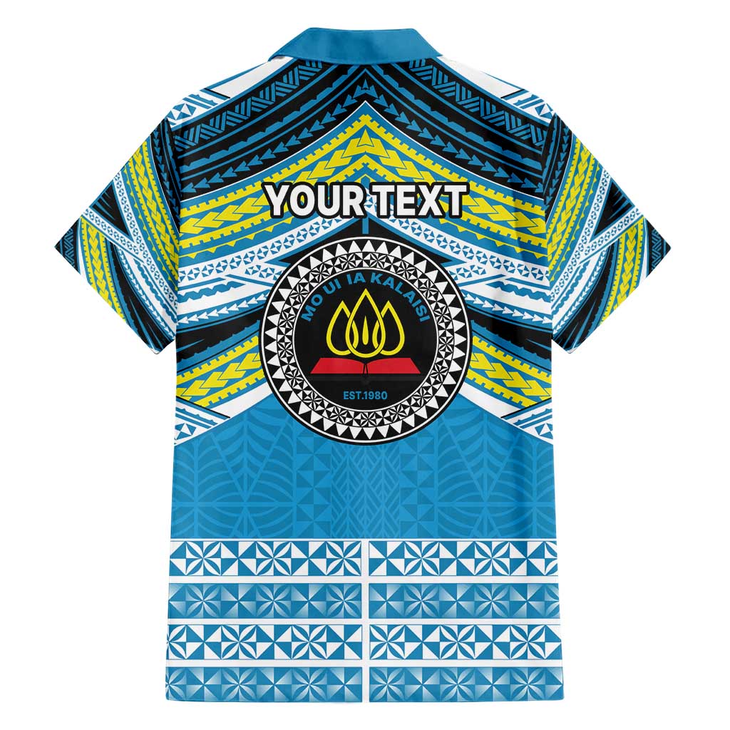 Personalised Tonga Lavengamalie College Hawaiian Shirt Polynesian Ngatu Tribal