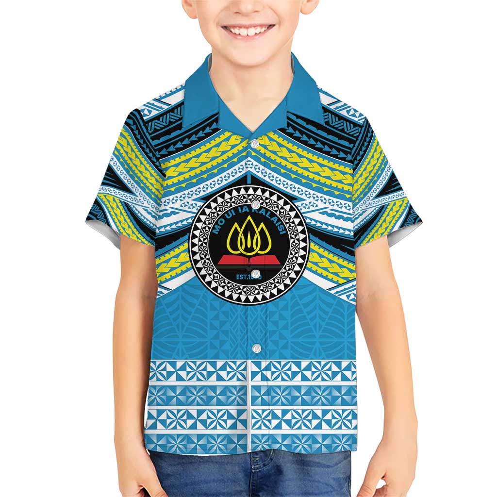Personalised Tonga Lavengamalie College Hawaiian Shirt Polynesian Ngatu Tribal