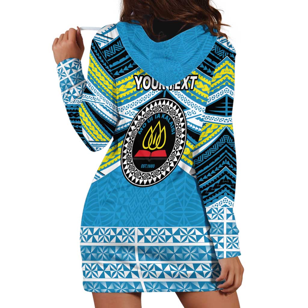 Personalised Tonga Lavengamalie College Hoodie Dress Polynesian Ngatu Tribal LT9 - Polynesian Pride