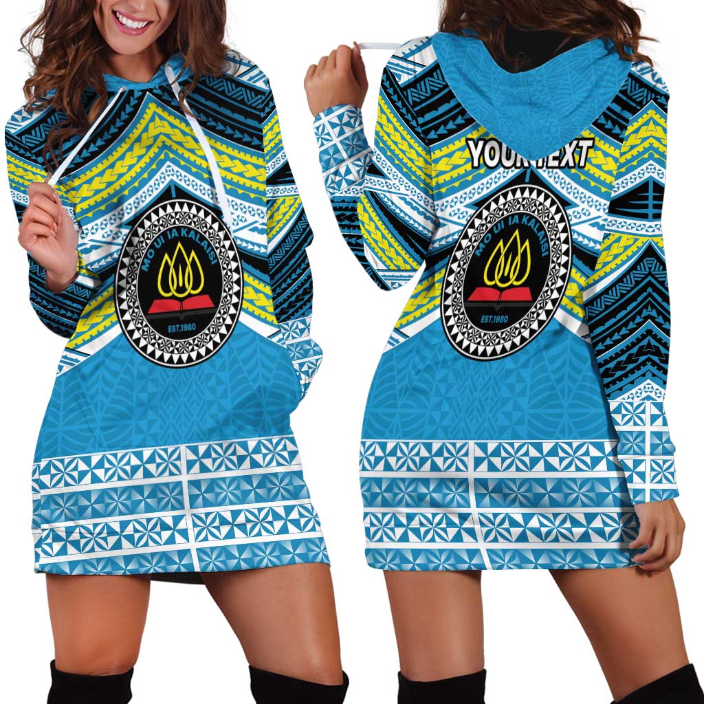 Personalised Tonga Lavengamalie College Hoodie Dress Polynesian Ngatu Tribal LT9 - Polynesian Pride