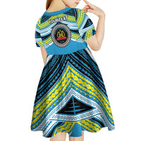 Personalised Tonga Lavengamalie College Kid Short Sleeve Dress Polynesian Ngatu Tribal LT9 - Polynesian Pride