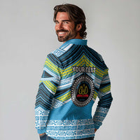 Personalised Tonga Lavengamalie College Long Sleeve Polo Shirt Polynesian Ngatu Tribal LT9 - Polynesian Pride