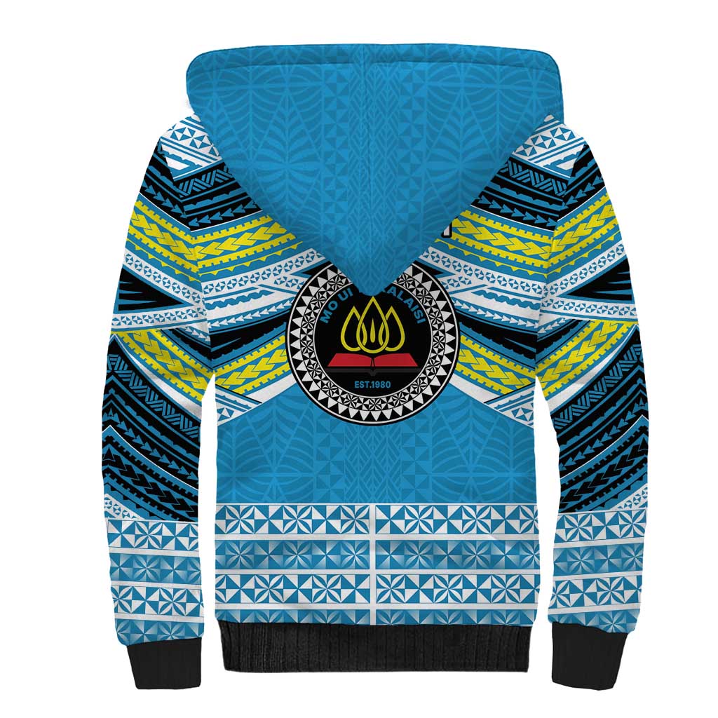 Personalised Tonga Lavengamalie College Sherpa Hoodie Polynesian Ngatu Tribal LT9 - Polynesian Pride