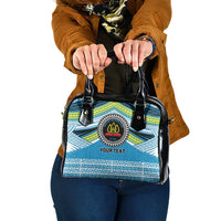 Personalised Tonga Lavengamalie College Shoulder Handbag Polynesian Ngatu Tribal LT9 One Size Blue - Polynesian Pride