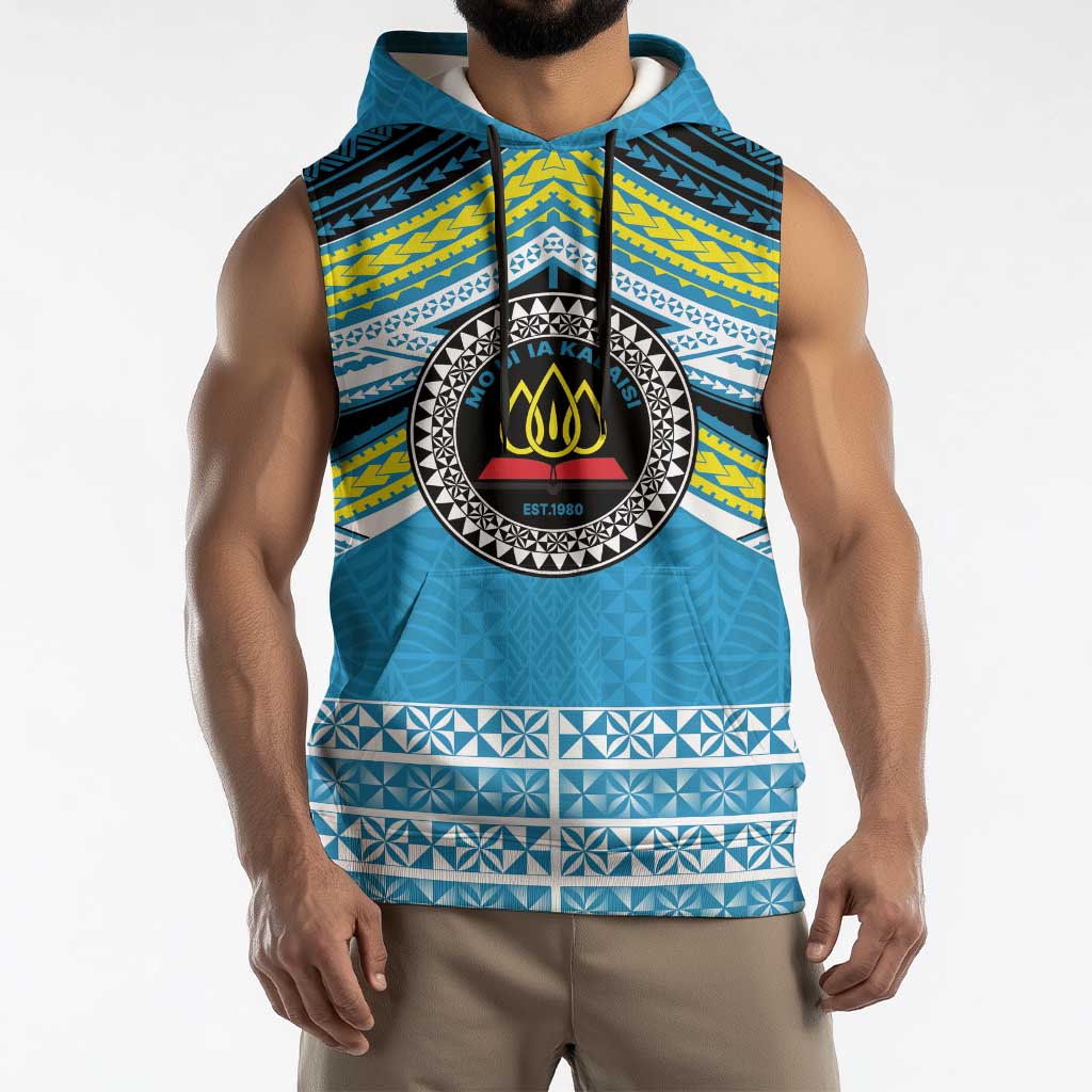 Personalised Tonga Lavengamalie College Sleeveless Hoodie Polynesian Ngatu Tribal LT9 - Polynesian Pride
