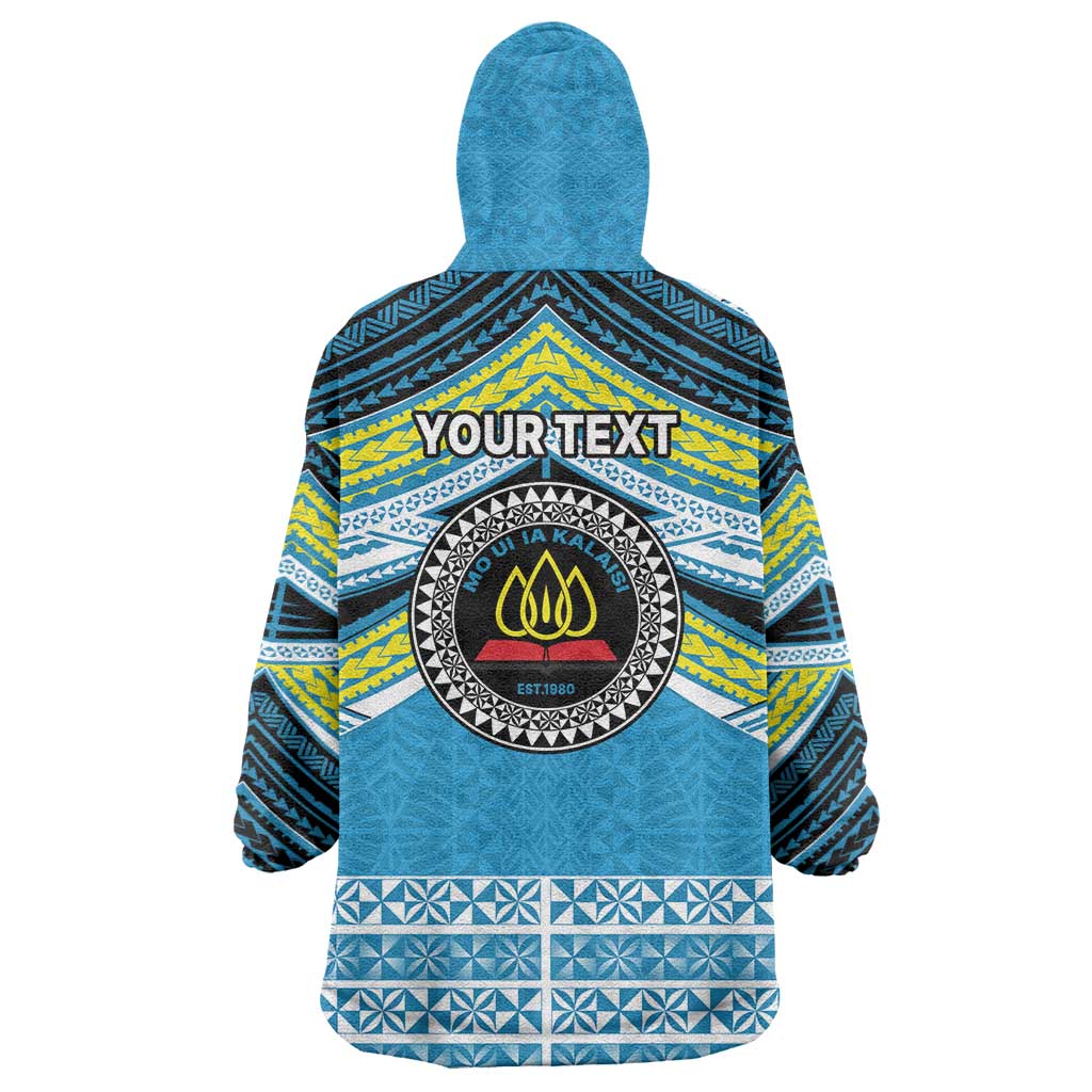 Personalised Tonga Lavengamalie College Wearable Blanket Hoodie Polynesian Ngatu Tribal LT9 - Polynesian Pride