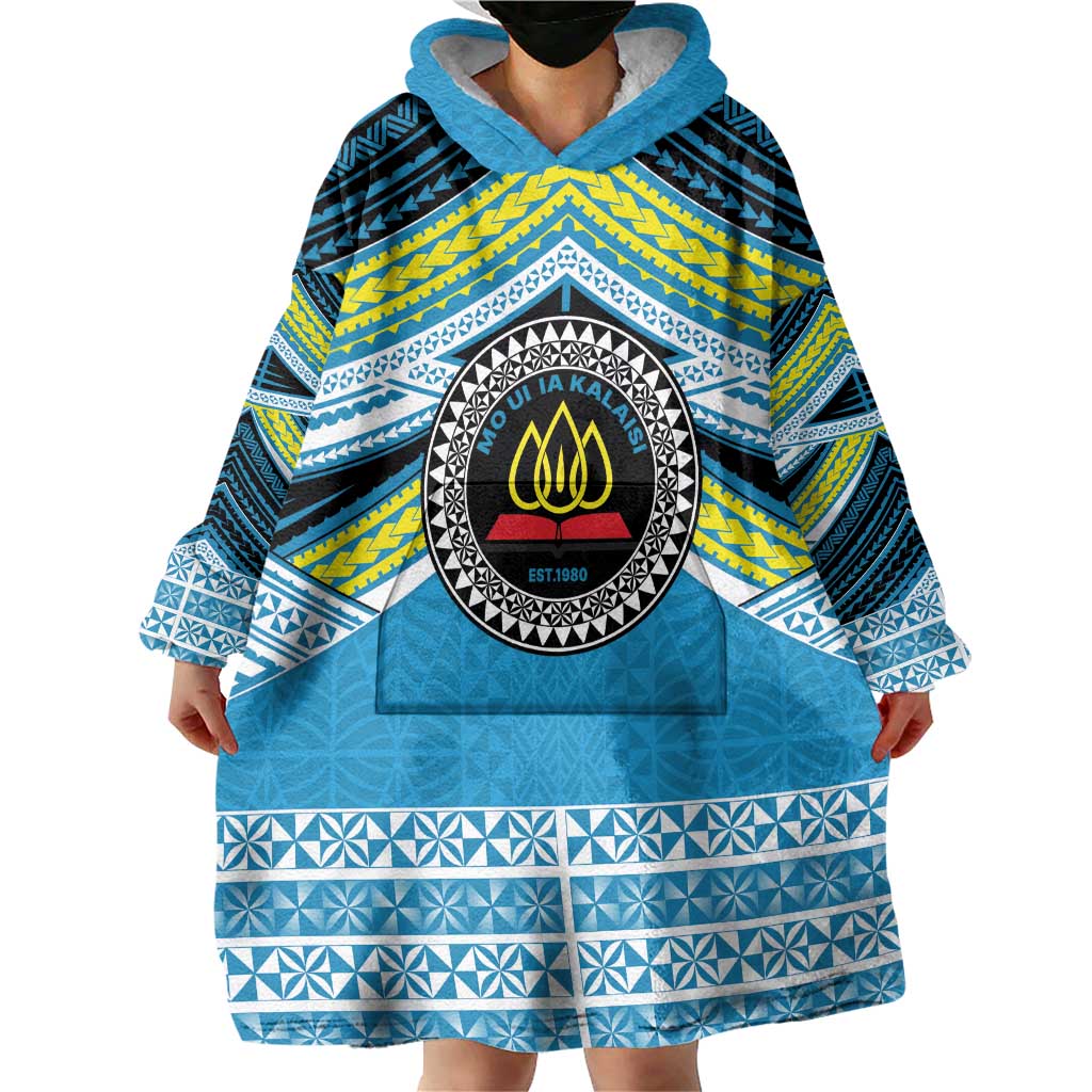 Personalised Tonga Lavengamalie College Wearable Blanket Hoodie Polynesian Ngatu Tribal LT9 - Polynesian Pride