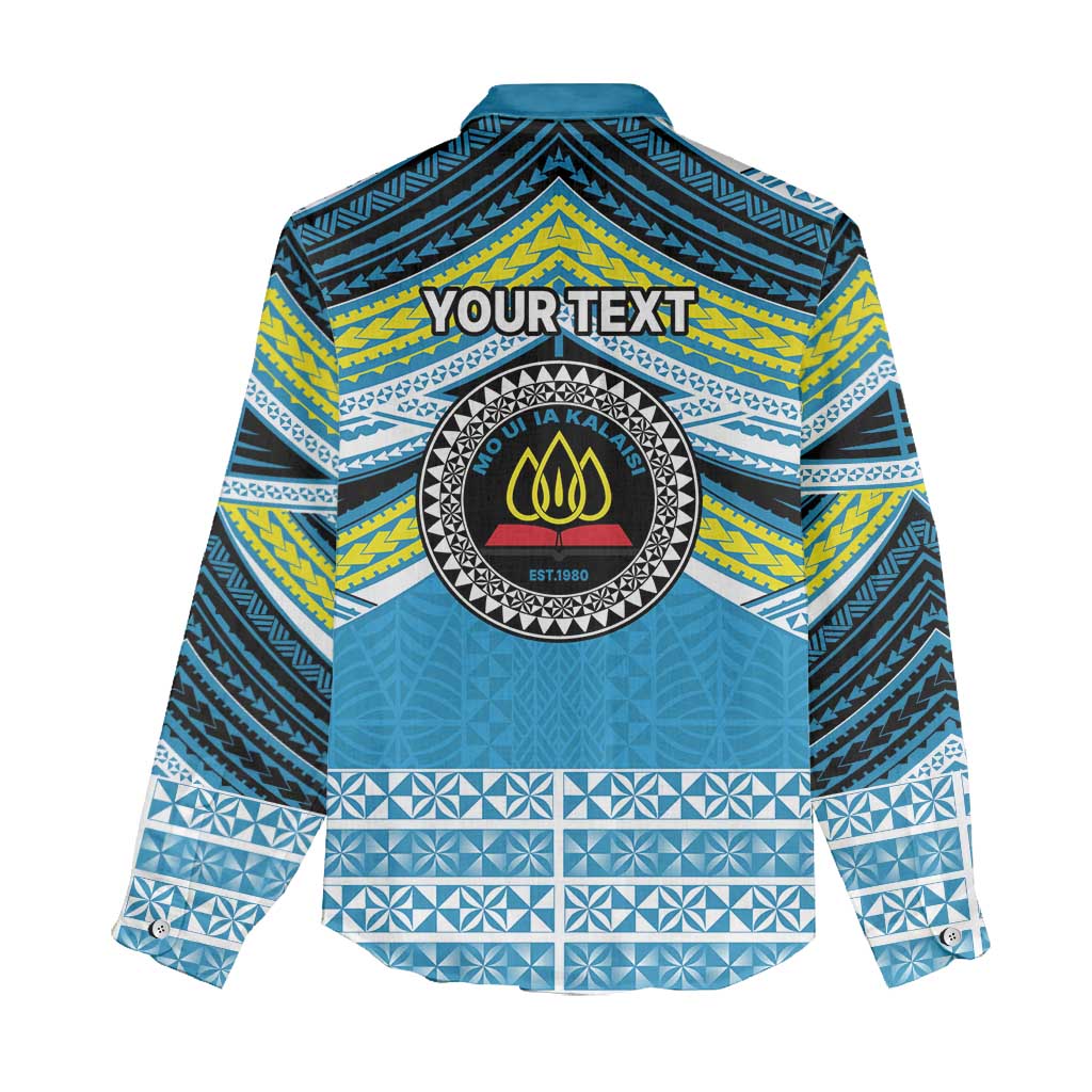Personalised Tonga Lavengamalie College Women Casual Shirt Polynesian Ngatu Tribal LT9 - Polynesian Pride