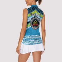 Personalised Tonga Lavengamalie College Women Sleeveless Polo Shirt Polynesian Ngatu Tribal LT9 - Polynesian Pride