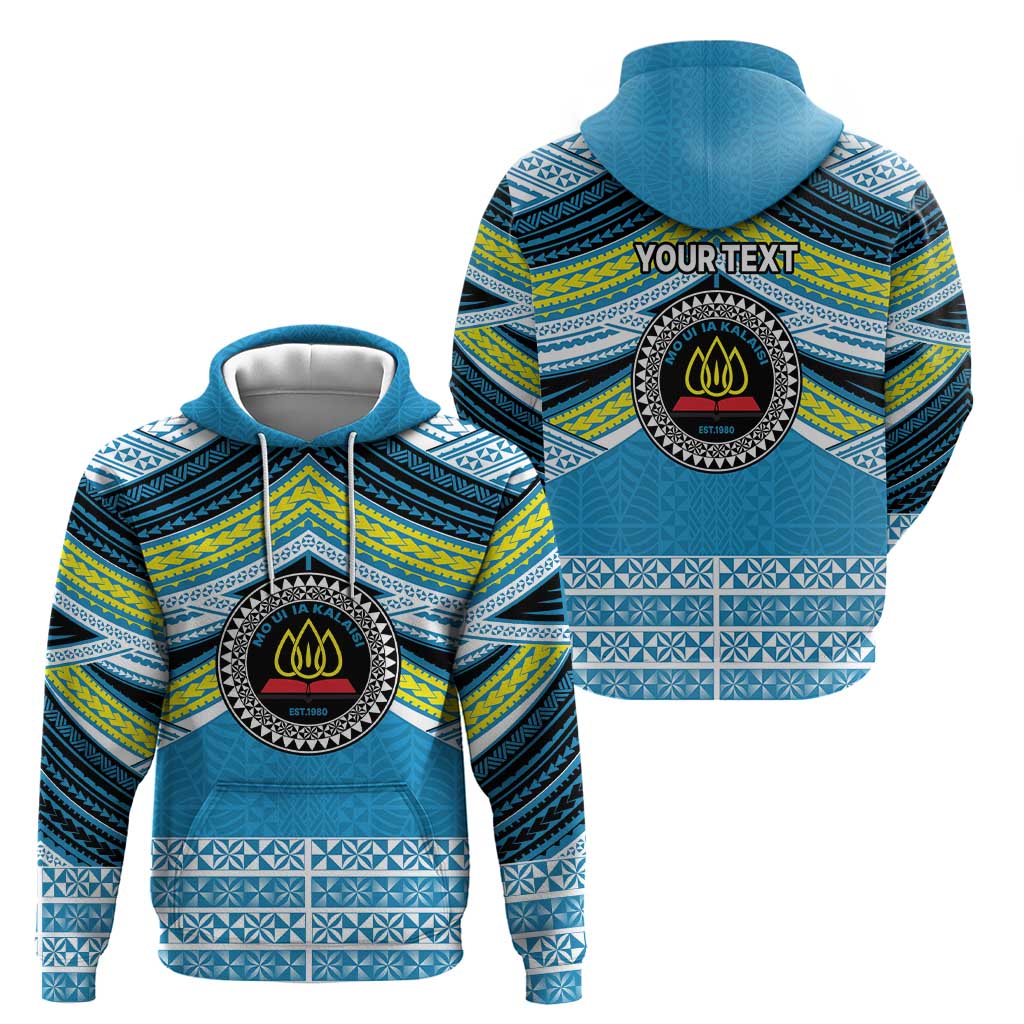 Personalised Tonga Lavengamalie College Zip Hoodie Polynesian Ngatu Tribal