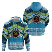 Personalised Tonga Lavengamalie College Zip Hoodie Polynesian Ngatu Tribal
