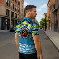 Personalised Tonga Lavengamalie College Zipper Polo Shirt Polynesian Ngatu Tribal LT9 - Polynesian Pride