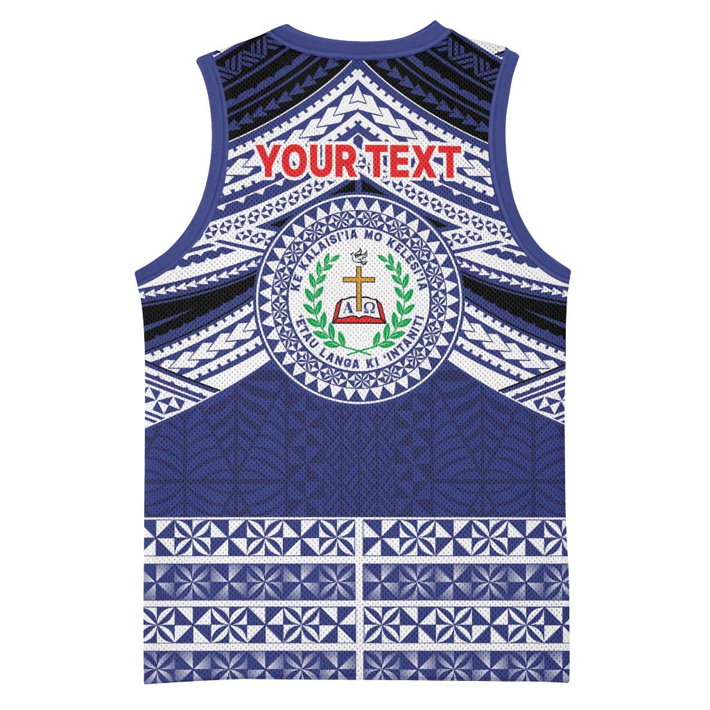 Personalised Tonga Sia'atoutai Theological College Basketball Jersey Polynesian Ngatu Tribal LT9 - Polynesian Pride