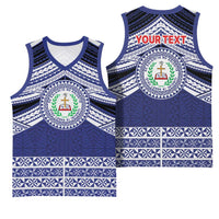 Personalised Tonga Sia'atoutai Theological College Basketball Jersey Polynesian Ngatu Tribal LT9 - Polynesian Pride