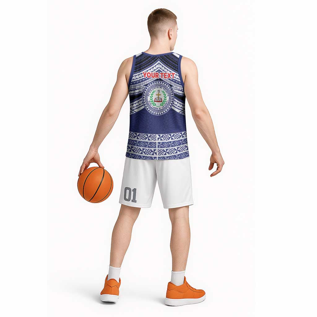 Personalised Tonga Sia'atoutai Theological College Basketball Jersey Polynesian Ngatu Tribal LT9 - Polynesian Pride