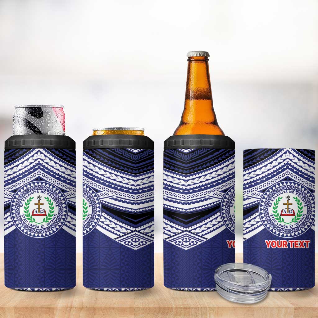 Personalised Tonga Sia'atoutai Theological College 4 in 1 Can Cooler Tumbler Polynesian Ngatu Tribal LT9 - Polynesian Pride