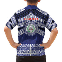 Personalised Tonga Sia'atoutai Theological College Family Matching Long Sleeve Bodycon Dress and Hawaiian Shirt Polynesian Ngatu Tribal