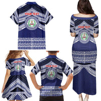 Personalised Tonga Sia'atoutai Theological College Family Matching Puletasi and Hawaiian Shirt Polynesian Ngatu Tribal LT9 - Polynesian Pride