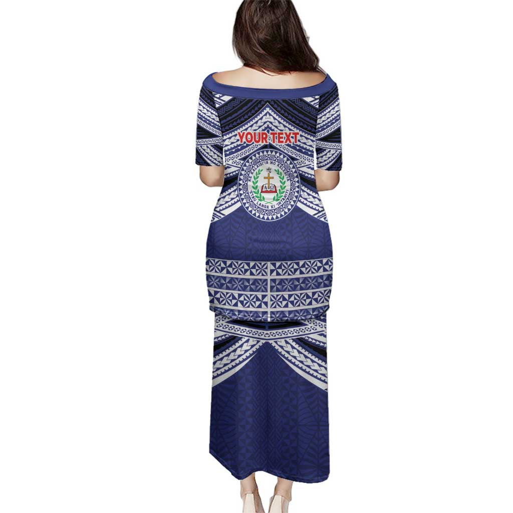 Personalised Tonga Sia'atoutai Theological College Family Matching Puletasi and Hawaiian Shirt Polynesian Ngatu Tribal LT9 - Polynesian Pride