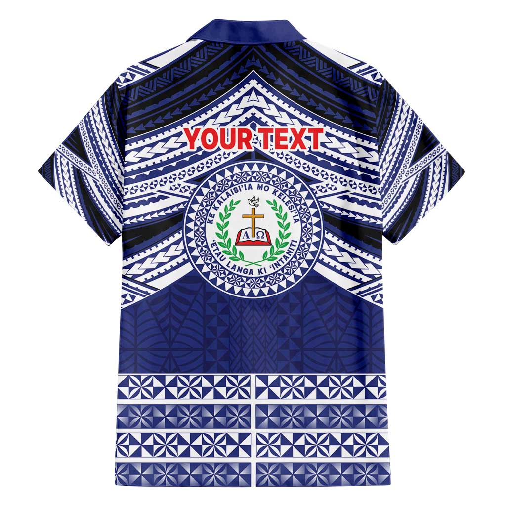 Personalised Tonga Sia'atoutai Theological College Family Matching Short Sleeve Bodycon Dress and Hawaiian Shirt Polynesian Ngatu Tribal