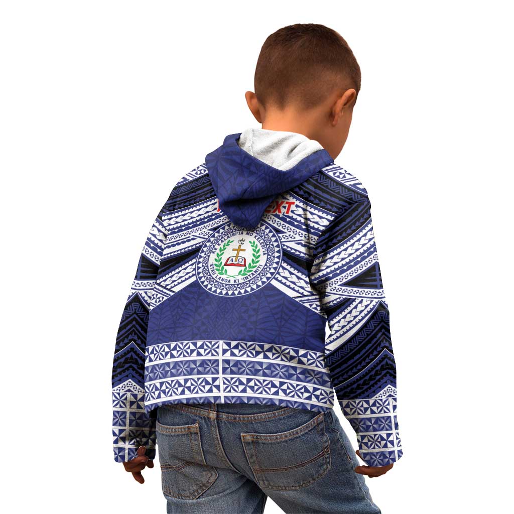 Personalised Tonga Sia'atoutai Theological College Kid Hoodie Polynesian Ngatu Tribal LT9 - Polynesian Pride