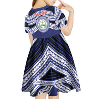 Personalised Tonga Sia'atoutai Theological College Kid Short Sleeve Dress Polynesian Ngatu Tribal LT9 - Polynesian Pride