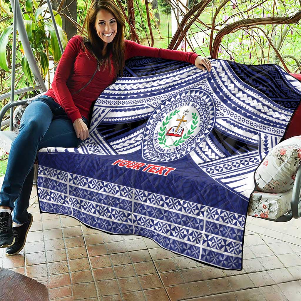 Personalised Tonga Sia'atoutai Theological College Quilt Polynesian Ngatu Tribal
