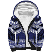 Personalised Tonga Sia'atoutai Theological College Sherpa Hoodie Polynesian Ngatu Tribal LT9 Unisex Blue - Polynesian Pride