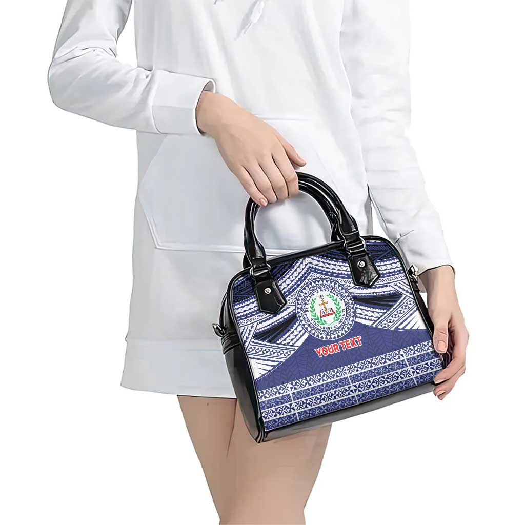 Personalised Tonga Sia'atoutai Theological College Shoulder Handbag Polynesian Ngatu Tribal