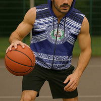 Personalised Tonga Sia'atoutai Theological College Sleeveless Zip Hoodie Polynesian Ngatu Tribal LT9 - Polynesian Pride