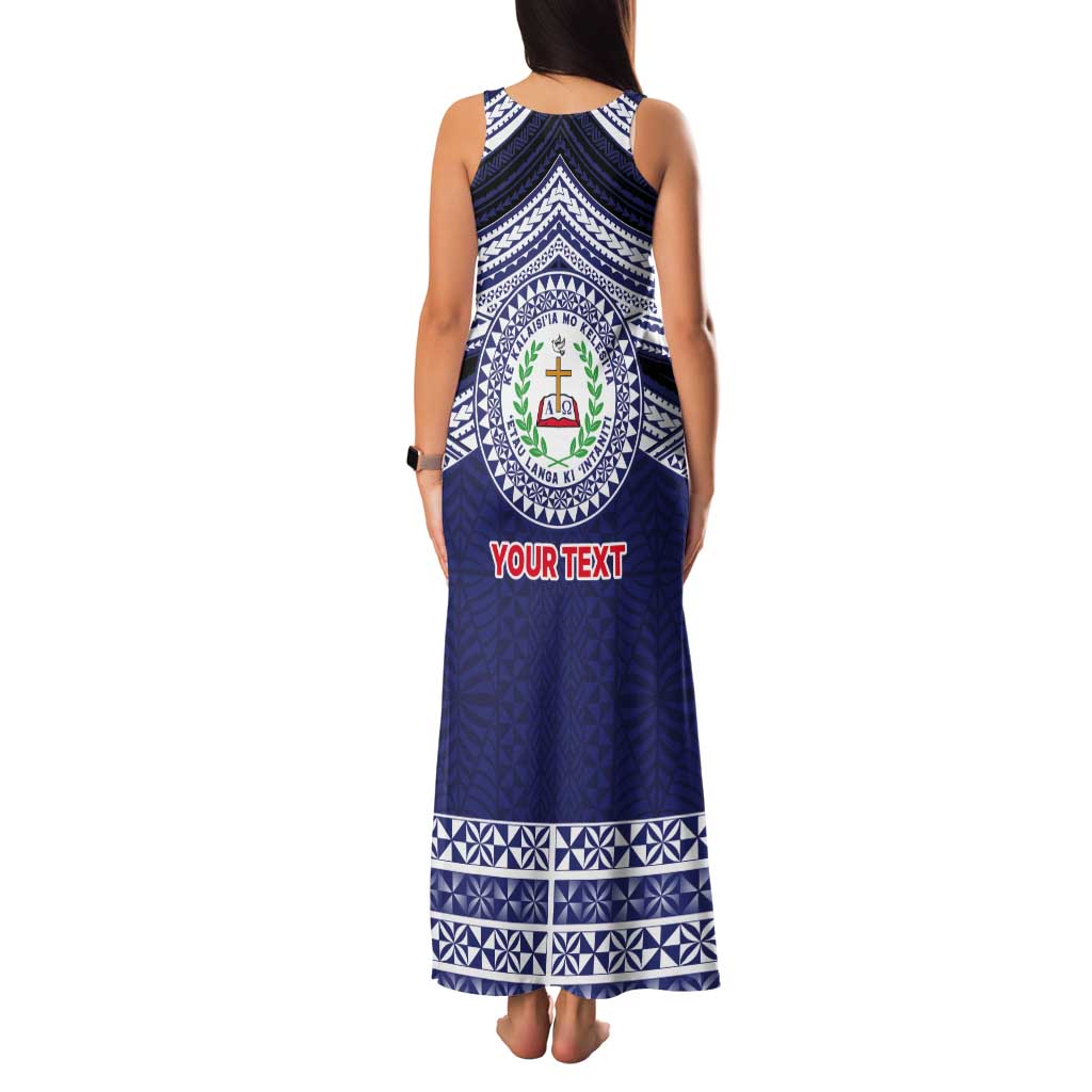 Personalised Tonga Sia'atoutai Theological College Tank Maxi Dress Polynesian Ngatu Tribal LT9 - Polynesian Pride
