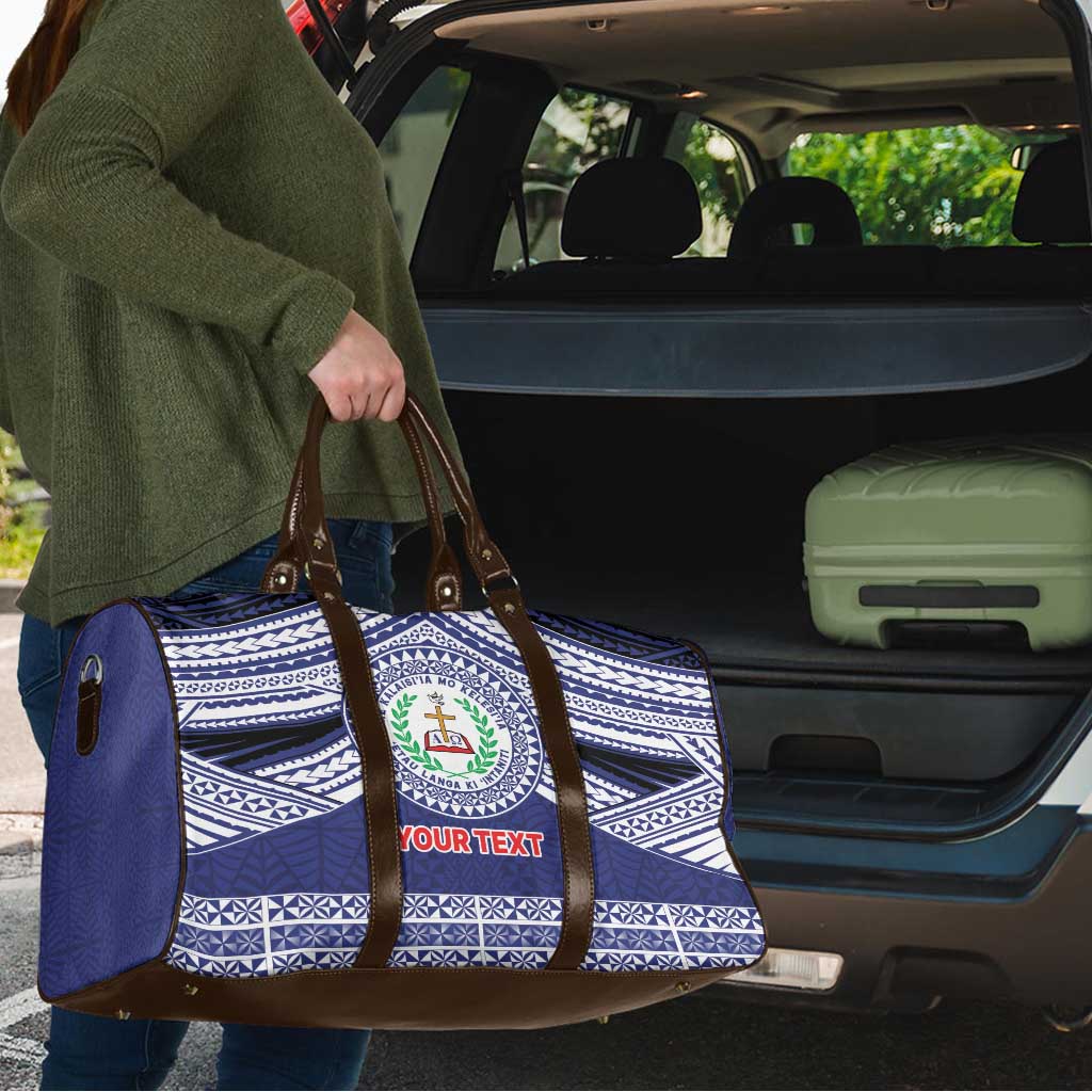Personalised Tonga Sia'atoutai Theological College Travel Bag Polynesian Ngatu Tribal - Polynesian Pride