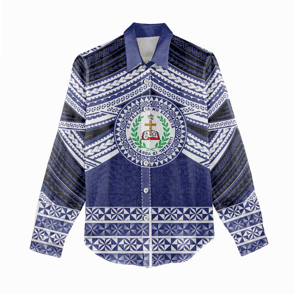 Personalised Tonga Sia'atoutai Theological College Women Casual Shirt Polynesian Ngatu Tribal LT9 - Polynesian Pride