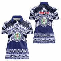 Personalised Tonga Sia'atoutai Theological College Women Polo Shirt Polynesian Ngatu Tribal LT9 - Polynesian Pride