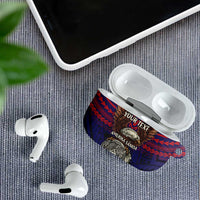 American Samoa Brave Eagle Personalized AirPods Case National Flag Color - Polynesian Pride